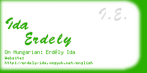 ida erdely business card