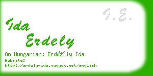 ida erdely business card